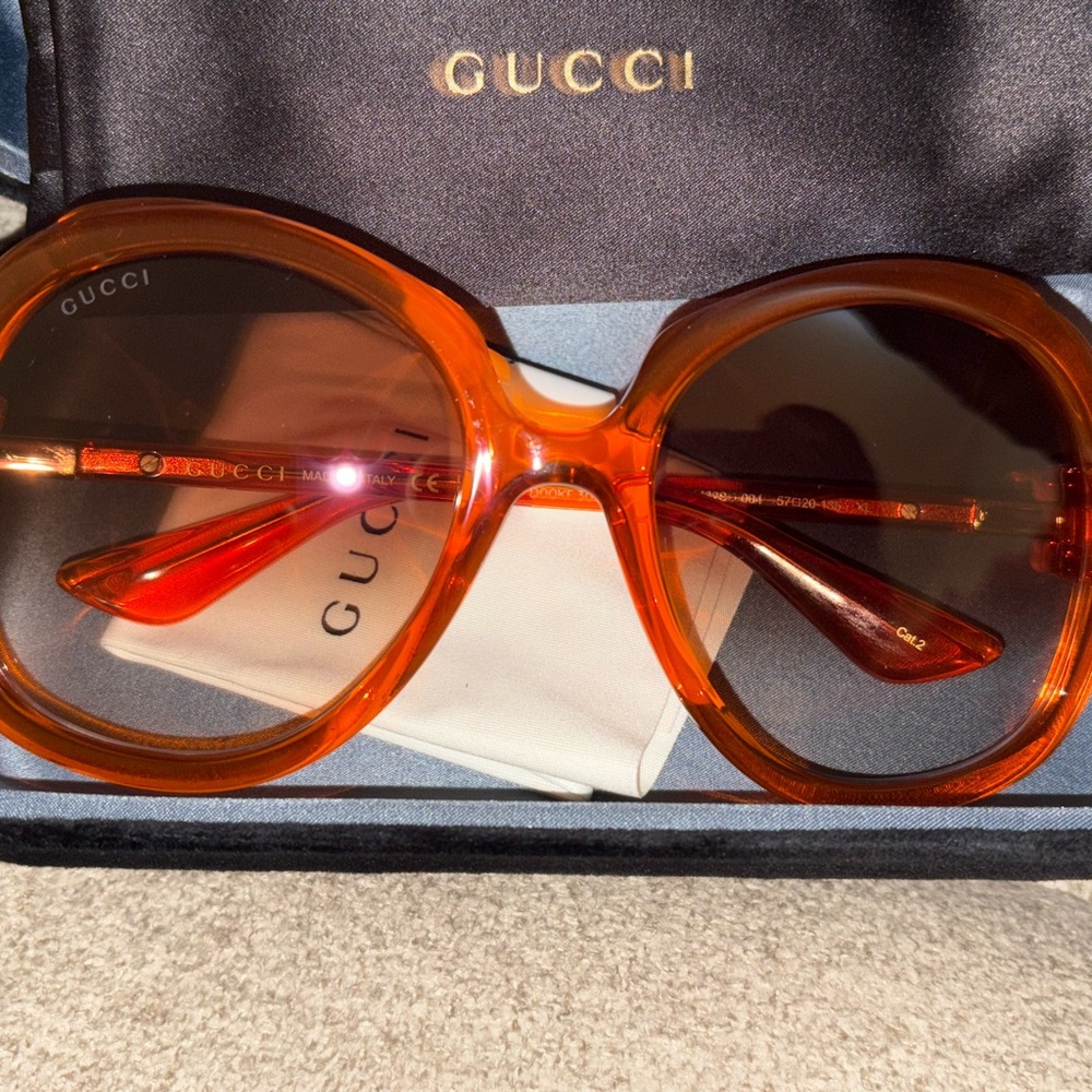 NWT Gucci Saint Tropez Orange Sunglasses